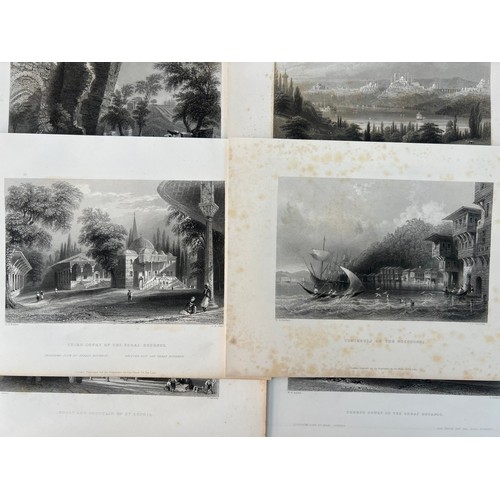 51 - 14 ENGRAVINGS
 FROM THE BOOK ENTITLED “THE BEAUTIES OF THE BOSPHORUS”, MISS PARDOE, DRAWINGS BY WILL... 