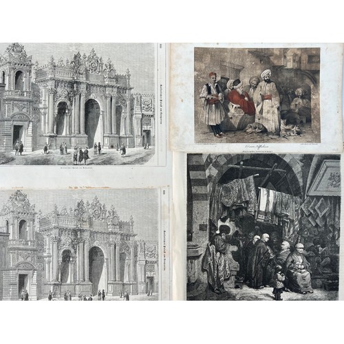 54 - A COMPILATION 
OF WOOD ENGRAVINGS OF OTTOMAN TURKEY, 19TH CENTURY 
“Cin Bazaar in Constantinople”,
 ... 