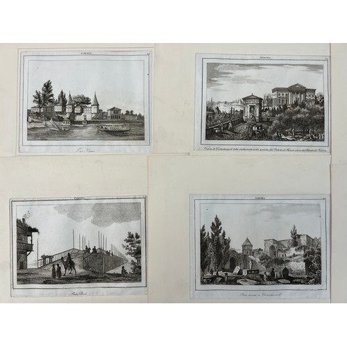 61 - 6 STEEL 
ENGRAVING PLATES ABOUT OTTOMAN TURKEY, LATE 19TH CENTURY 
All mounted, with Italian caption... 