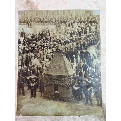 70 - 4 PHOTOGRAPHS 
OF EGYPTIAN MAHMALS IN MECCA, OTTOMAN EMPIRE, LATE 19TH CENTURY 
Each depicting the m... 