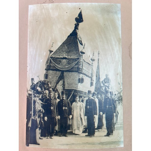 70 - 4 PHOTOGRAPHS 
OF EGYPTIAN MAHMALS IN MECCA, OTTOMAN EMPIRE, LATE 19TH CENTURY 
Each depicting the m... 