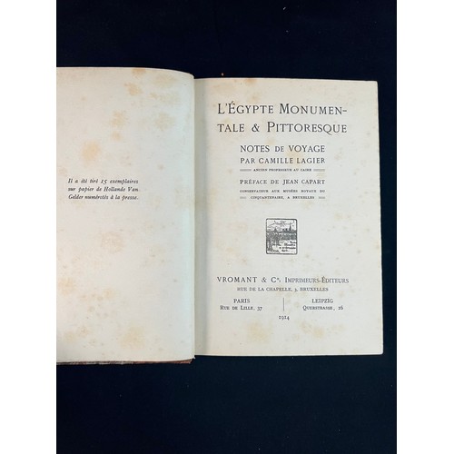 81 - L’ ÉGYPTE
 MONUMENTALE & PITTORESQUE, C. LAGIER
A French printed book with pictures, 240 pages with ... 