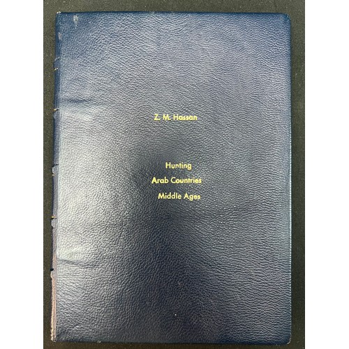 85 - HUNTING 
AS PRACTISED IN ARAB COUNTRIES OF THE MIDDLE AGES, BY ZAKY M. HASSAN, CURATOR OF THE MUSEUM... 