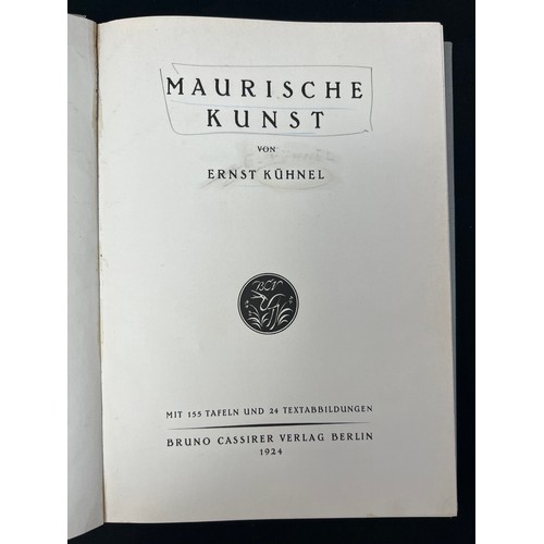 86 - MAURISCHE
 KUNST (MAGHREB ART) BY ERNST KUHNEL, DIE KUNST DES OSTENS, BY WILLIAM COHN, Band 9,
BERLI... 