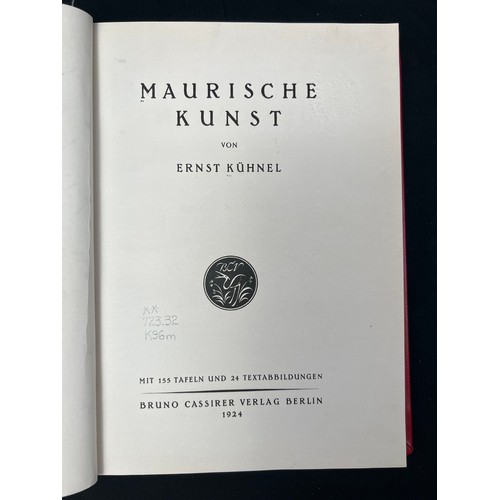 87 - MAURISCHE 
KUNST (MAGHREB ART) BY ERNST KUHNEL, DIE KUNST DES OSTENS, BY WILLIAM COHN, Band 9,
BERLI... 