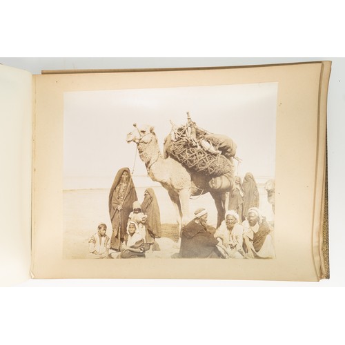 100 - A PHOTO 
ALBUM OF EGYPT AND SYRIA, LATE 19TH CENTURY
Oblong folio
 album, 65 albumen print photograp... 