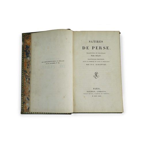 136 - SATIRES 
DE PERSE, TRANSLATED BY NICOLAS SÉLIS, 1822, PARIS 
New edition of the French translation o... 