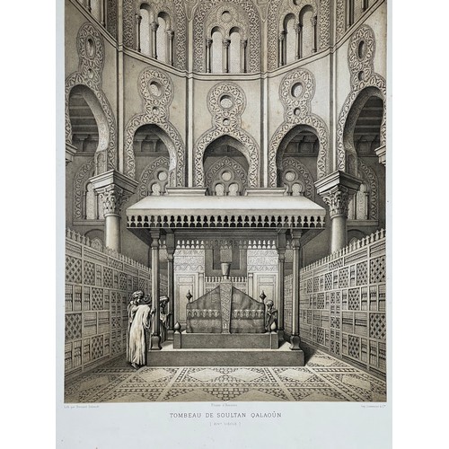 146 - A LITHOGRAPH PLAQUE TOMBEAU DE SOULTAN QALAOÛN
Tomp of Sultan Qalawun,  64 x 49 cm  Mamluk, Qairo.  ... 