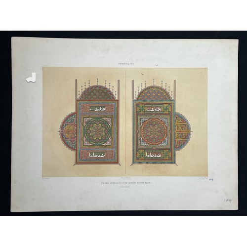 151 - A LITHOGRAPH PLAQUE
Pages Jumelles D’un Qur’an Mauresque 18th Century. Lithographed by Daumont
Book ... 