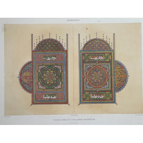 151 - A LITHOGRAPH PLAQUE
Pages Jumelles D’un Qur’an Mauresque 18th Century. Lithographed by Daumont
Book ... 