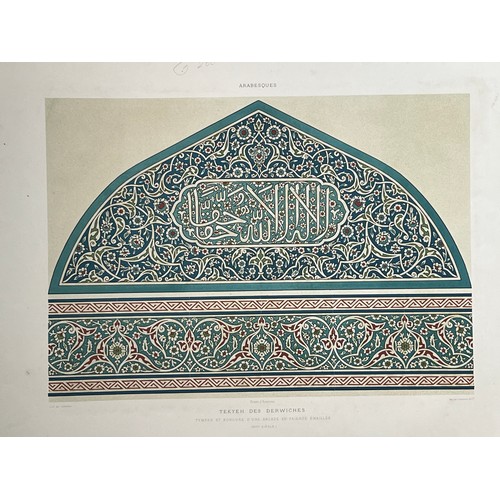 163 - A LITHOGRAPH PLAQUE
Tekyeh Des Derwiches
Tympan et Bordure d’une Arcade en Faïence Émaillée, from th... 