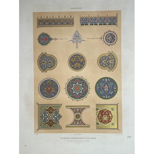 166 - A LITHOGRAPH PLAQUE
Fragments D’ornementation D’un Qur’an, Du Tombeau de Soultan El-Ghoury, 16th Cen... 