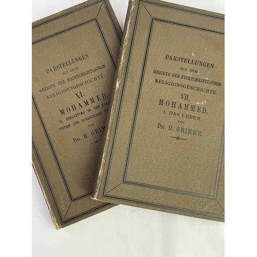 173 - TWO VOLUMES PRINTED BOOKS IN GERMAN
DARSTELLUNGEN AUS DEM GEBIETE DER NICHT CHRISTLICHEN RELIGIONSGE... 