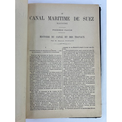 177 - A PRINTED BOOK IN FRENCH LE CANAL MARITIME DE SUEZ, ILLUSTRÉ
Histoire Du Canal et Des Travaux, writt... 