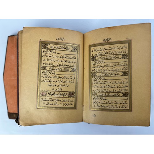 184 - A PRINT COPY OF QUR'AN
Arabic printed book on paper, 330 leaves, plus 2 fly-leave, 15 lines to the p... 