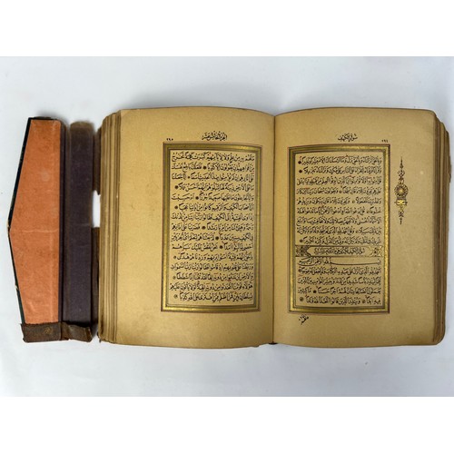 184 - A PRINT COPY OF QUR'AN
Arabic printed book on paper, 330 leaves, plus 2 fly-leave, 15 lines to the p... 