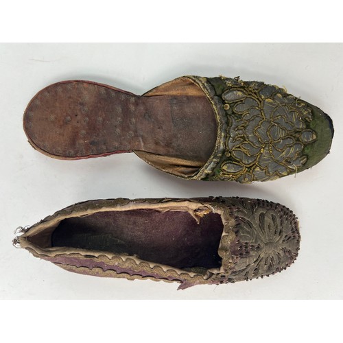 33 - SHOE BUNDLE
Comprise of one shoe of pairs,(two metal thread leather shoes, three hamam shoes and a p... 