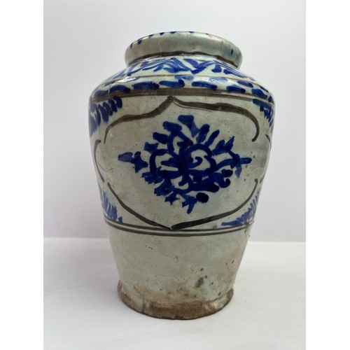 45 - A POTTERY VASE
Of cylindrical shape and shouldered form, with straight, short, circular rim, the bod... 