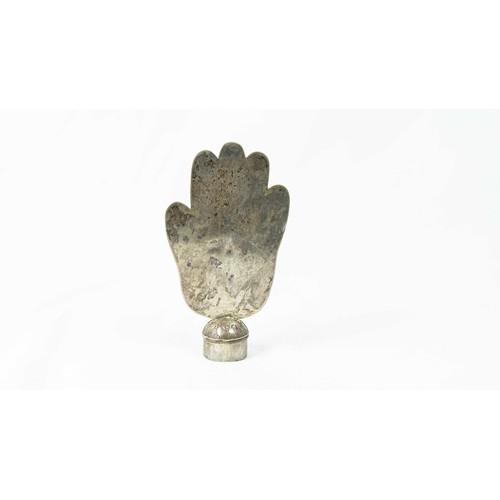 80 - A SILVER BANNER (ALAM) IN THE FORM OF THE HAND OF FATIMA, HAMSA, ANATOLIA TURKEY, 20TH CENTURY
Of ty... 