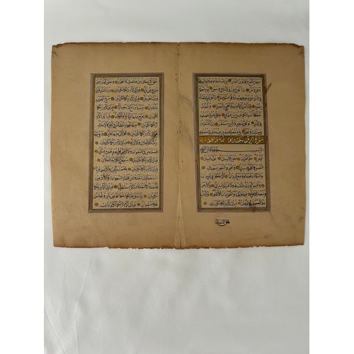 99 - A BIFOLIO FROM AN OTTOMAN QUR’AN, 18TH/19TH CENTURY, OTTOMAN TURKEY
Arabic manuscript on paper, 15ll... 