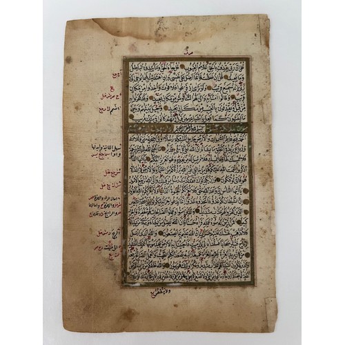 100 - A FOLIO FROM AN OTTOMAN QUR’AN, OTTOMAN TURKEY, 18TH CENTURY
An Arabic manuscript on paper, 21ll. of... 