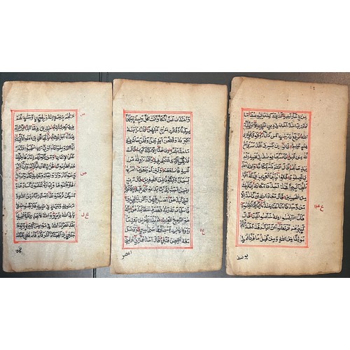 102 - 15 QUR’AN LEAVES, INDIA
Arabic manuscript on paper, 13ll. of bold black variety of naskh known Bihar... 