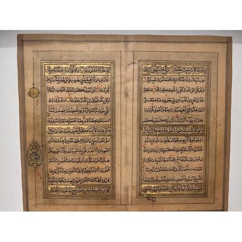 114 - ONE BIFOLIO, TWO CONSECUTIVE FOLIOS FROM A BEAUTIFUL KASHMIRI QUR’AN, INDIA, 19TH CENTURY
Arabic man... 