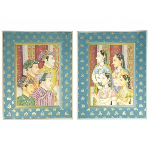 148 - TWO MUGHAL STYLE MINIATURES, INDIA, EARLY 20TH CENTURY
Of vertical composition, two Mughal style min... 