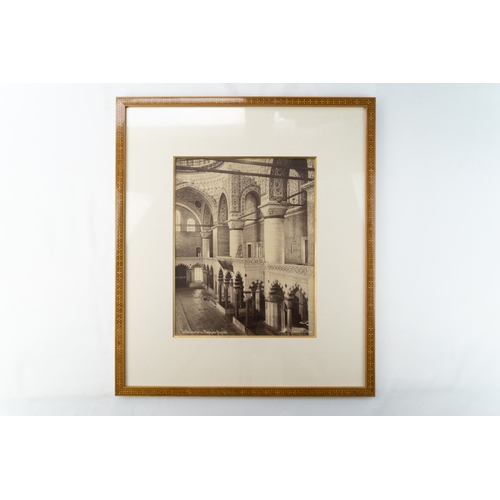 91 - THE INTERIOR PHOTOGRAPH OF THE SULTAN AHMAD MOSQUE, COMMONLY KNOWN AS THE BLUE MOSQUE BY SÉBAH & JOA... 