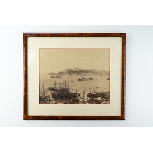 93 - A BLACK AND WHITE ISTANBUL PHOTO 
An Istanbul Topkapi palace picture from Karakoy, Framed by Michel ... 