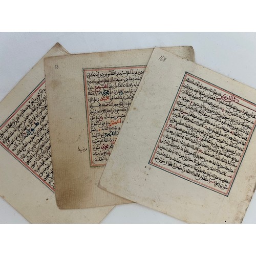 3 - THREE MAGHRIBI FOLIOS FROM DALA’IL AL-KHAYRAT, NORTHERN AFRICA

 Arabic manuscript on paper, 15ll. o... 