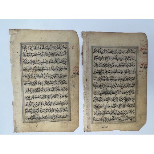 54 - TWO FOLIOS FROM AN OTTOMAN QURAN, OTTOMAN TURKEY, 19TH CENTURY

Arabic manuscript on paper, 11ll. of... 