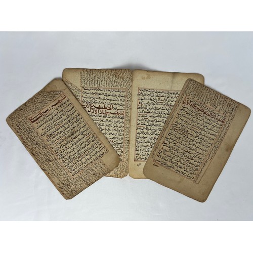 65 - A BIFOLIO AND TWO FOLIOS FROM A PRAYER BOOK, NORTHERN AFRICA, 19TH CENTURY 

Arabic manuscript on pa... 