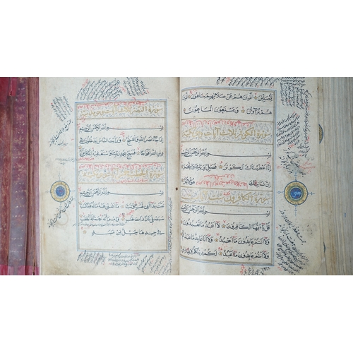 22 - A QUR’AN SIGNED DUST MUHAMMAD BUKHARI, HERAT, 16TH CENTURY  Arabic manuscript on paper, 356ff., 12 l... 