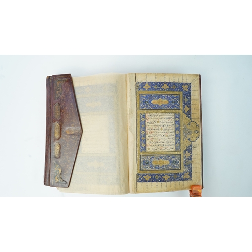 22 - A QUR’AN SIGNED DUST MUHAMMAD BUKHARI, HERAT, 16TH CENTURY  Arabic manuscript on paper, 356ff., 12 l... 