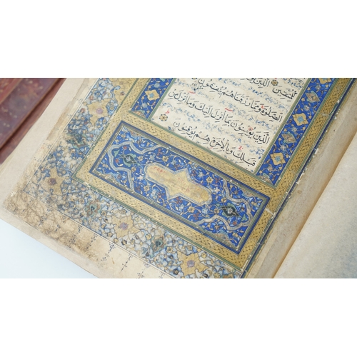 22 - A QUR’AN SIGNED DUST MUHAMMAD BUKHARI, HERAT, 16TH CENTURY  Arabic manuscript on paper, 356ff., 12 l... 