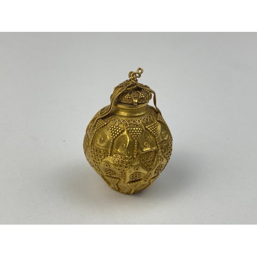 6 - A RARE TINY GOLD LIDDED JAR, PARFUME  FLASK, FATIMID SYRIA/ SELJUQ IRAN, 12TH CENTURY,   The squad b... 