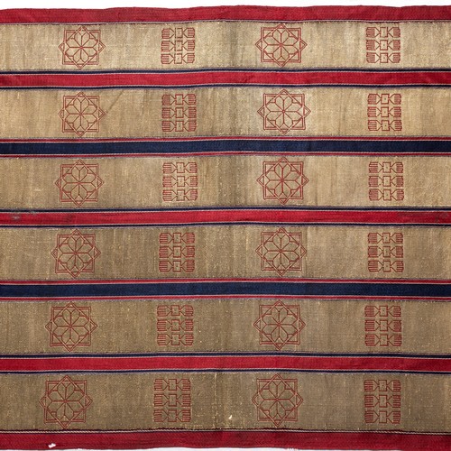 41 - A NASIRID STYLE SILK TEXTILE, 18TH CENTURY   Of rectangular form and comprised of six panels, woven ... 