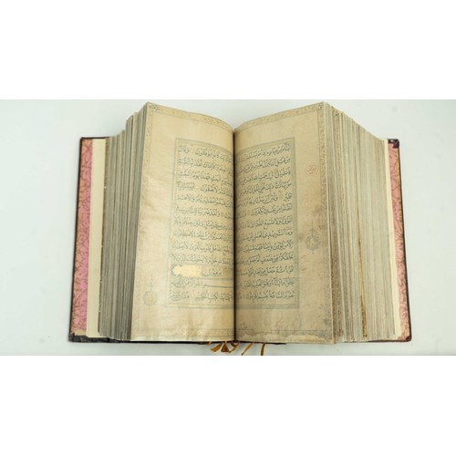 48 - EARLY 18TH CENTURY CHARMING INDIAN QUR’AN
HYDERABAD OR GOLCONDA,
MUGHAL INDIA
SIGNED AHMAD BIN MULLA... 