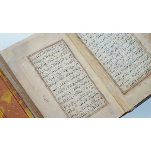 56 - A BEAUTIFUL OTTOMAN QUR’AN
18TH CENTURY, SIGNED ALI KAMALI, DATED 1208AH/1793AD   Arabic manuscript ... 