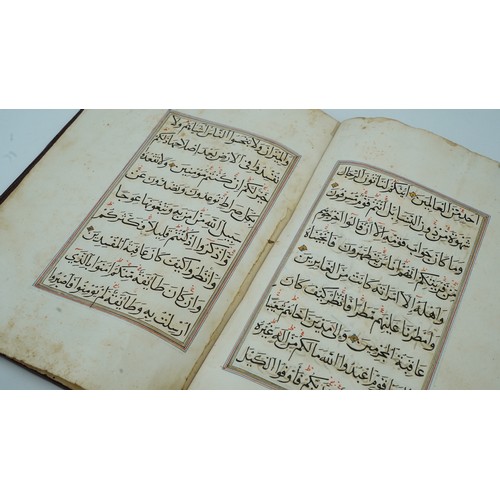 58 - A QUR’AN JUZ
OTTOMAN, EGYPT
17TH CENTURY
DATED 1110AH/1698 AD   Juz VIII.
Arabic manuscript on paper... 