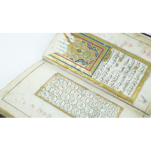 64 - MUHAMMAD BIN SULAYMAN AL- JAZULI ( D1465 AD)
DALA’IL KHAYRAT ,
18TH CENTURY
SIGNED BY BICHAKCIZADEH ... 