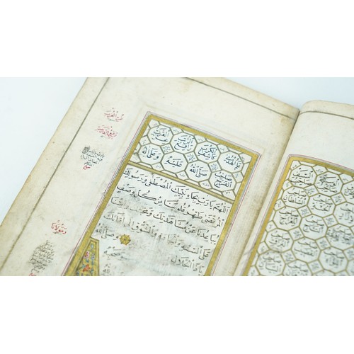 64 - MUHAMMAD BIN SULAYMAN AL- JAZULI ( D1465 AD)
DALA’IL KHAYRAT ,
18TH CENTURY
SIGNED BY BICHAKCIZADEH ... 