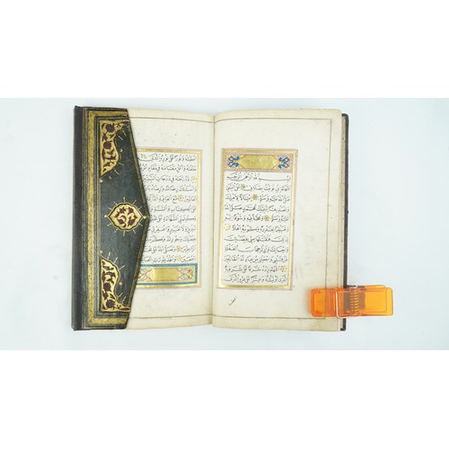 64 - MUHAMMAD BIN SULAYMAN AL- JAZULI ( D1465 AD)
DALA’IL KHAYRAT ,
18TH CENTURY
SIGNED BY BICHAKCIZADEH ... 