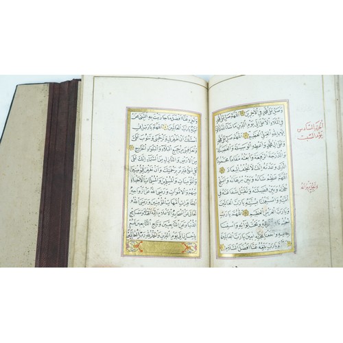 64 - MUHAMMAD BIN SULAYMAN AL- JAZULI ( D1465 AD)
DALA’IL KHAYRAT ,
18TH CENTURY
SIGNED BY BICHAKCIZADEH ... 