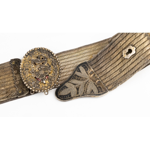 108 - OTTOMAN PERIOD STRAW WEAVING TRABZON WORK BRIDAL BELT
A striking silver belt, featuring a a fine sil... 