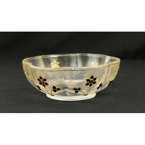 92 - A ROCK CRYSTAL LARGE BOWL, INDIA
A floriform rock crystal bowl, resting on a short circular foot, ea... 