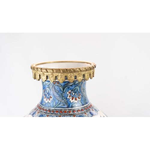 141 - IZNIK-STYLE SAMSON POTTERY VASES, WITH A SAMSON MARK, FRANCE, LATE 19TH CENTURYOf baluster shape, mo... 