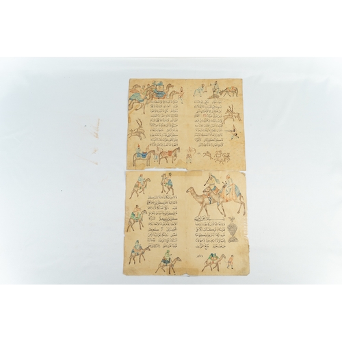 151 - Two Arabic Prayer Bifolios, Prayers from Abu’l Hasan Seikh Al-Shazeli (death AH658-AD1258), Turkey A... 