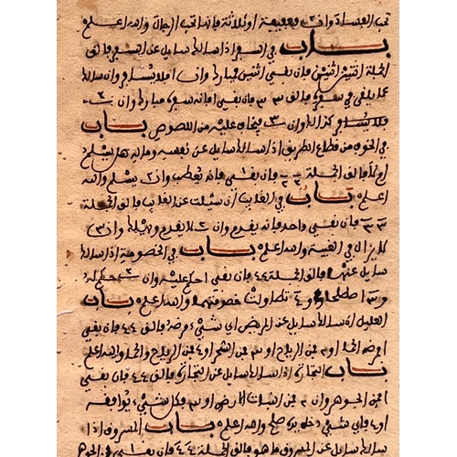 100 - A FOLIO FROM AN ARABIC MANUSCRIPT
Arabic manuscript on paper, 21ll. of black maghribi script, remind... 